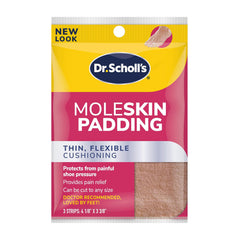 Dr. Scholl's padding strip cushions heel pressure for snug, comfortable shoes.