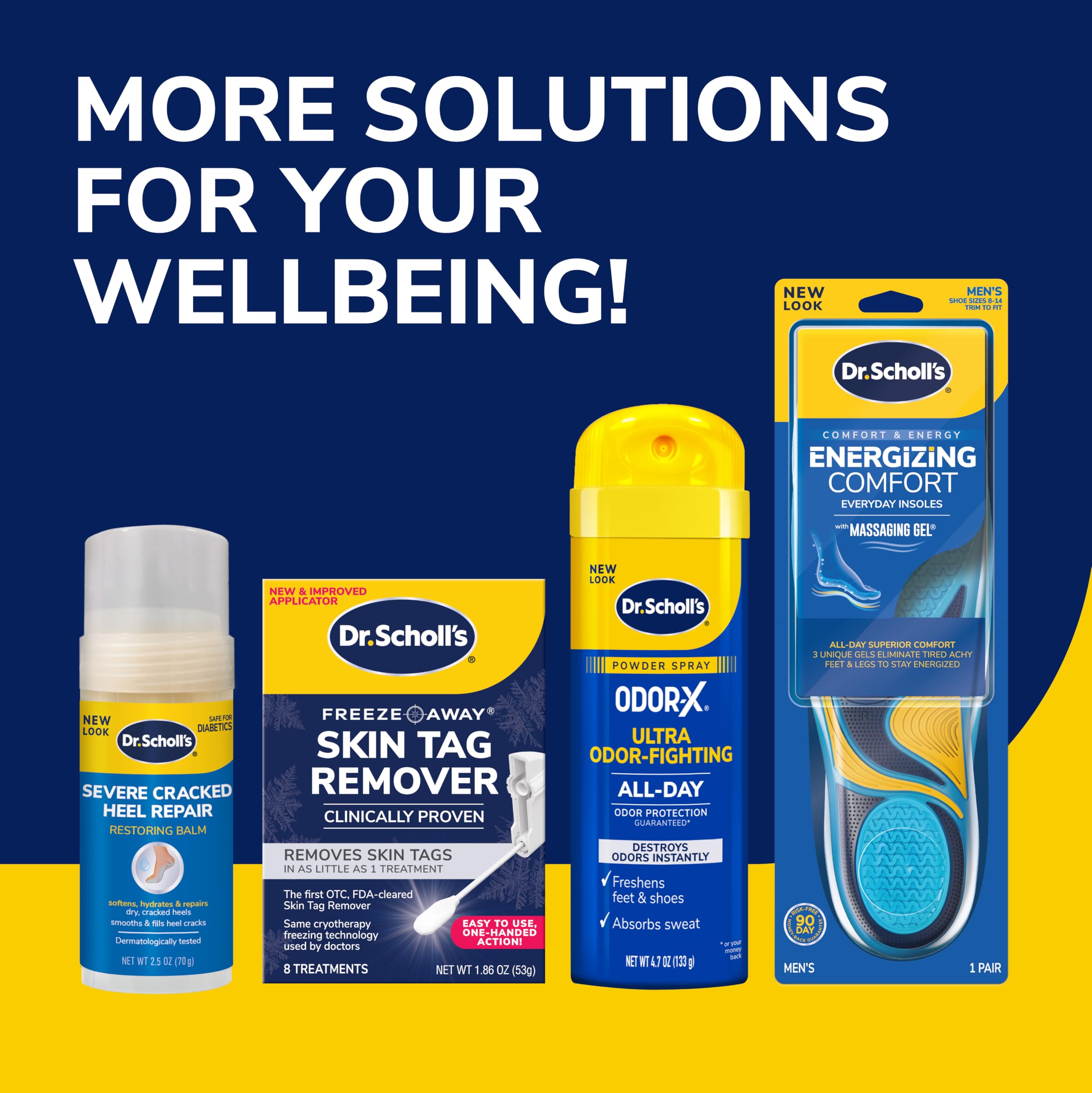 5.3-ounce Dr. Scholl's Odor-X bottle ready for home use.