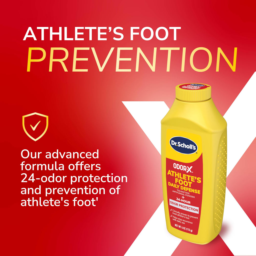 Dr. Scholl's Odor-X bottle dispensing for easy daily use.