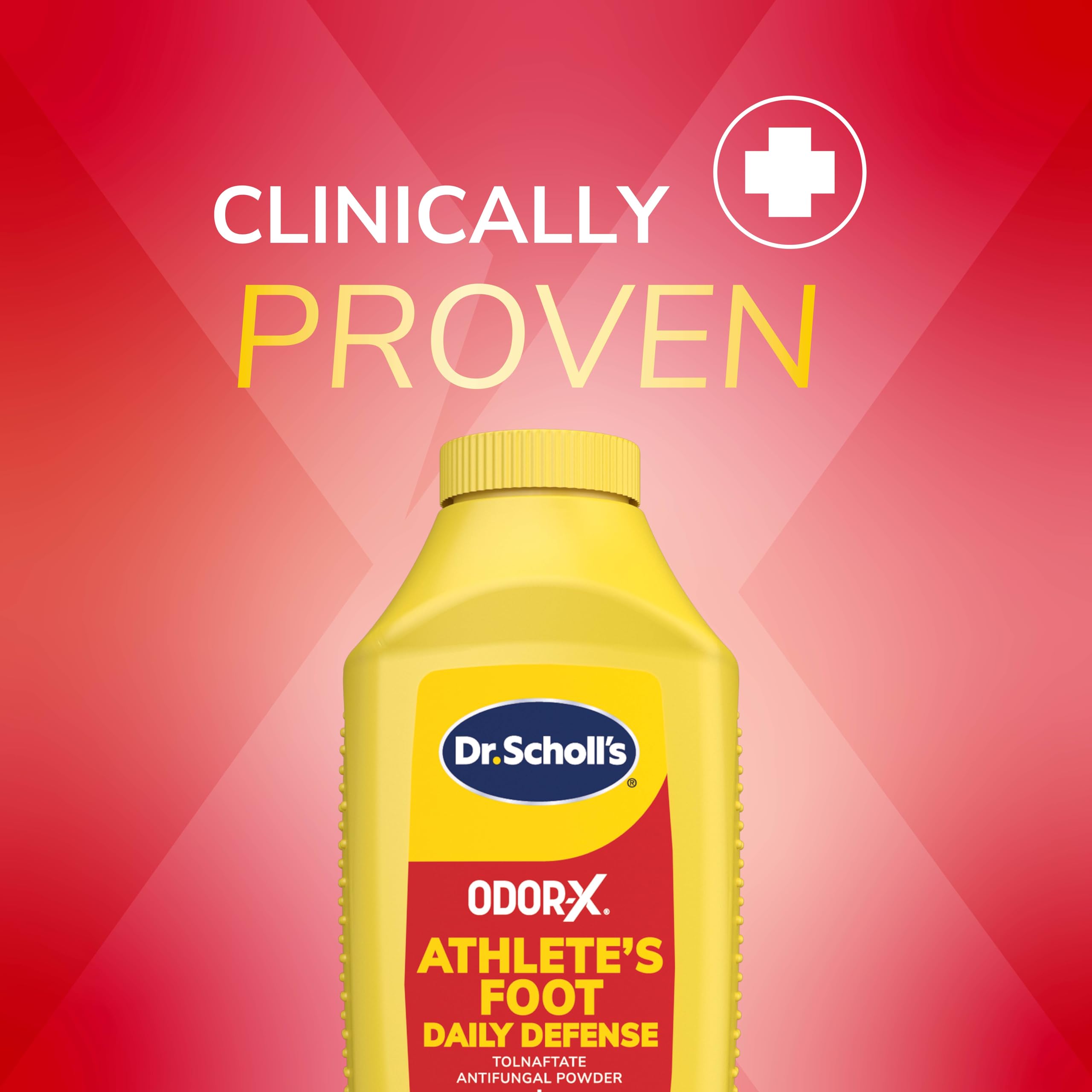 Feet with subtle freshness after Odor-X application.