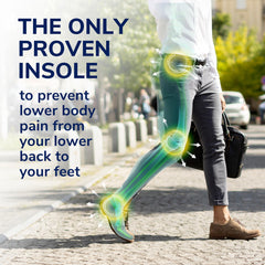 Dr. Scholl's Prevent Pain Insoles provide full-foot cushioning for steady support.