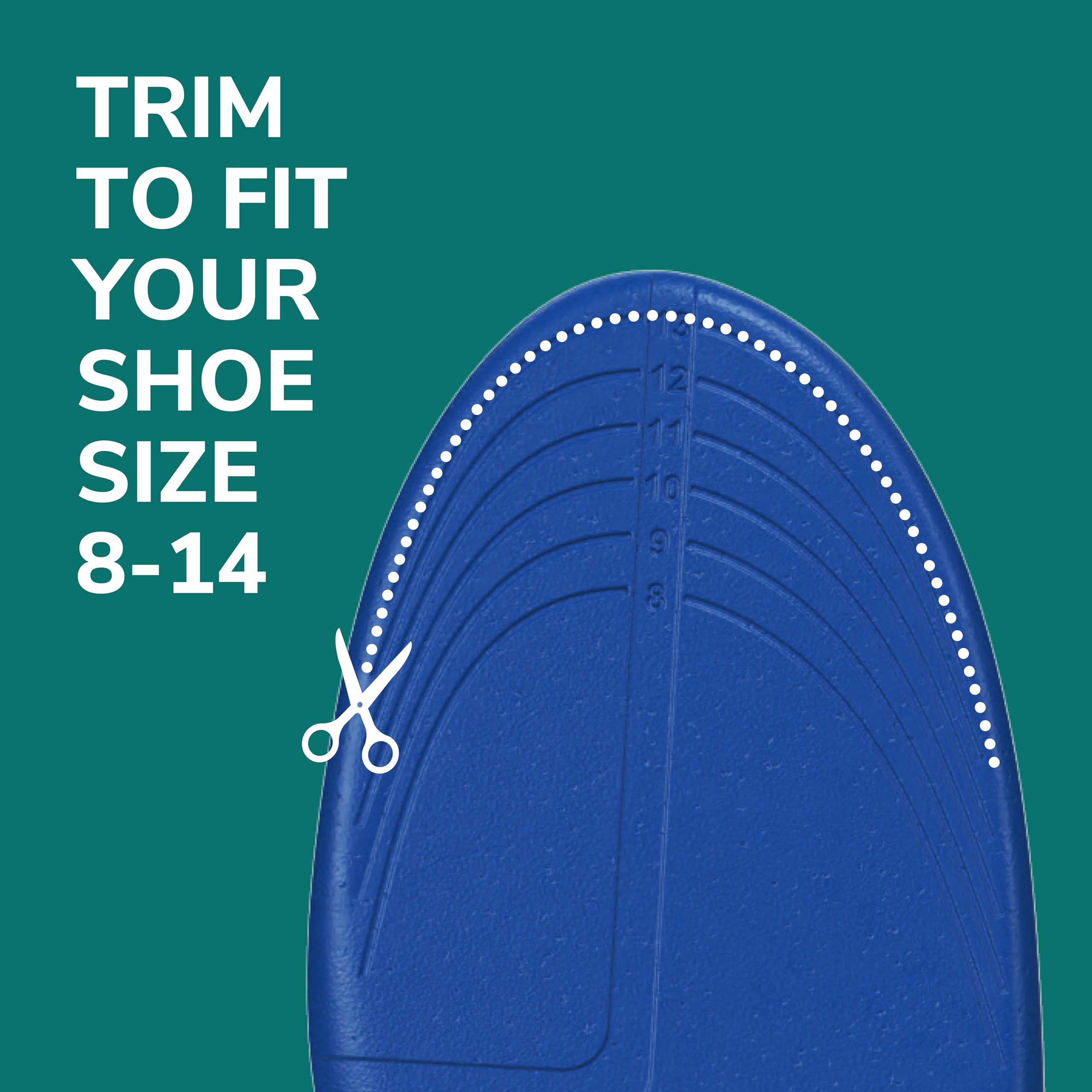 Dr. Scholl's Prevent Pain Insoles suited for use on hard surface floors.