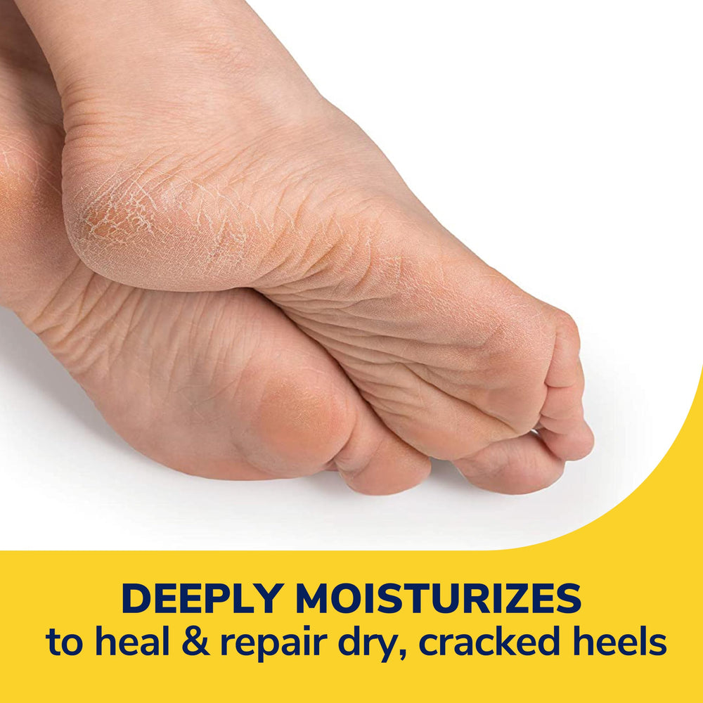 Dr. Scholl's Severe Cracked Heel Repair Balm formula label highlights 25% urea.