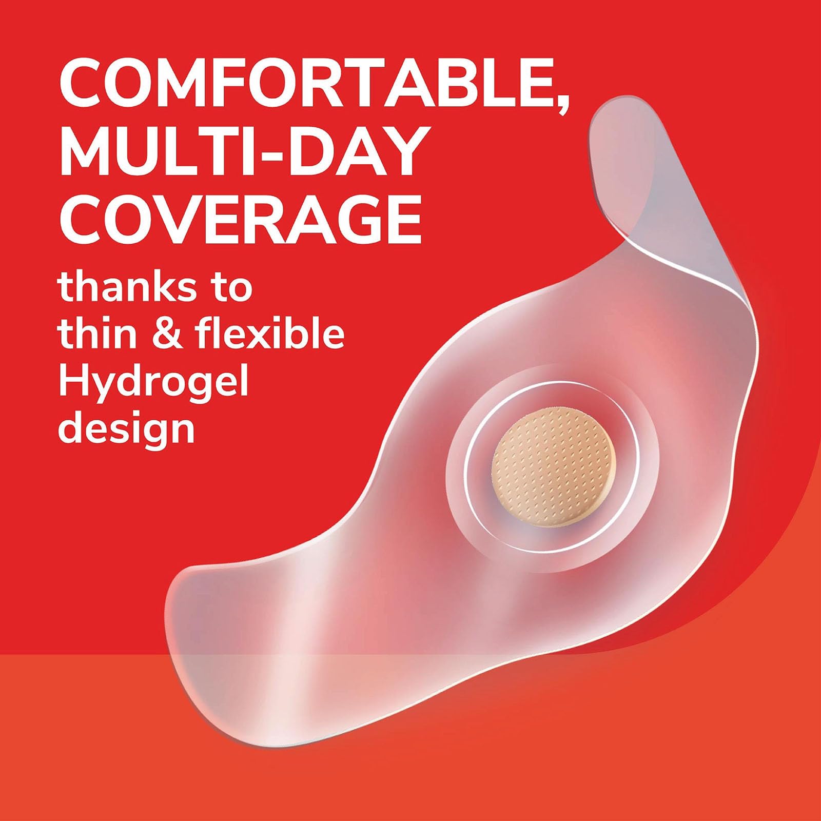 Thin, flexible hydrogel design emphasizes comfortable multi-day use