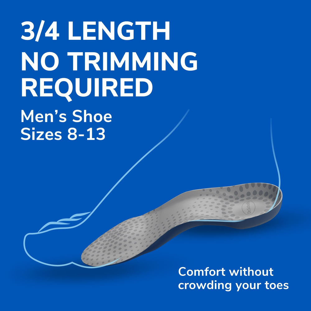 Dr. Scholl's Tri-Comfort insole three-quarter-length fits many shoes.