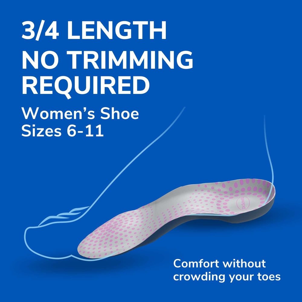 Dr. Scholl's Tri-Comfort Insoles adhesive back helps stay in place