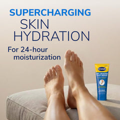 Dr. Scholl's 25% urea formula softens dry patches.