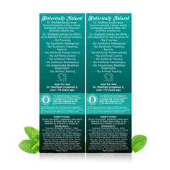 Dr. Sheffield’s Wintergreen toothpaste two-pack emphasizes fluoride-free, great-tasting daily care.