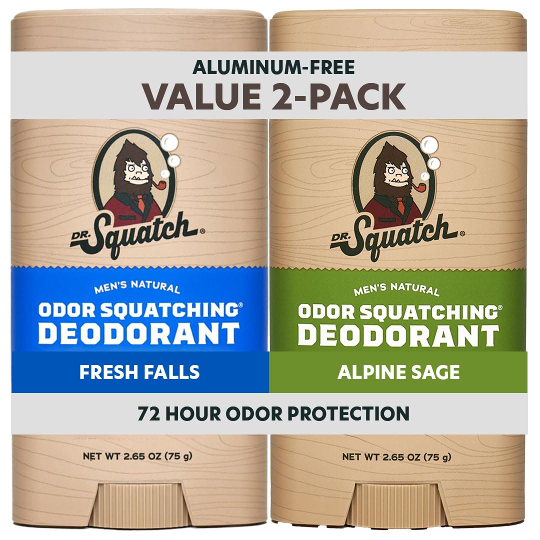 Dr. Squatch Alpine Sage deodorant stick offering all-day odor protection.