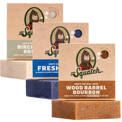 Dr. Squatch Birchwood Breeze bar soap delivers a bold lather for refreshing skin.