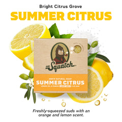 Dr. Squatch Birchwood Breeze bar with a bold, woodsy scent.