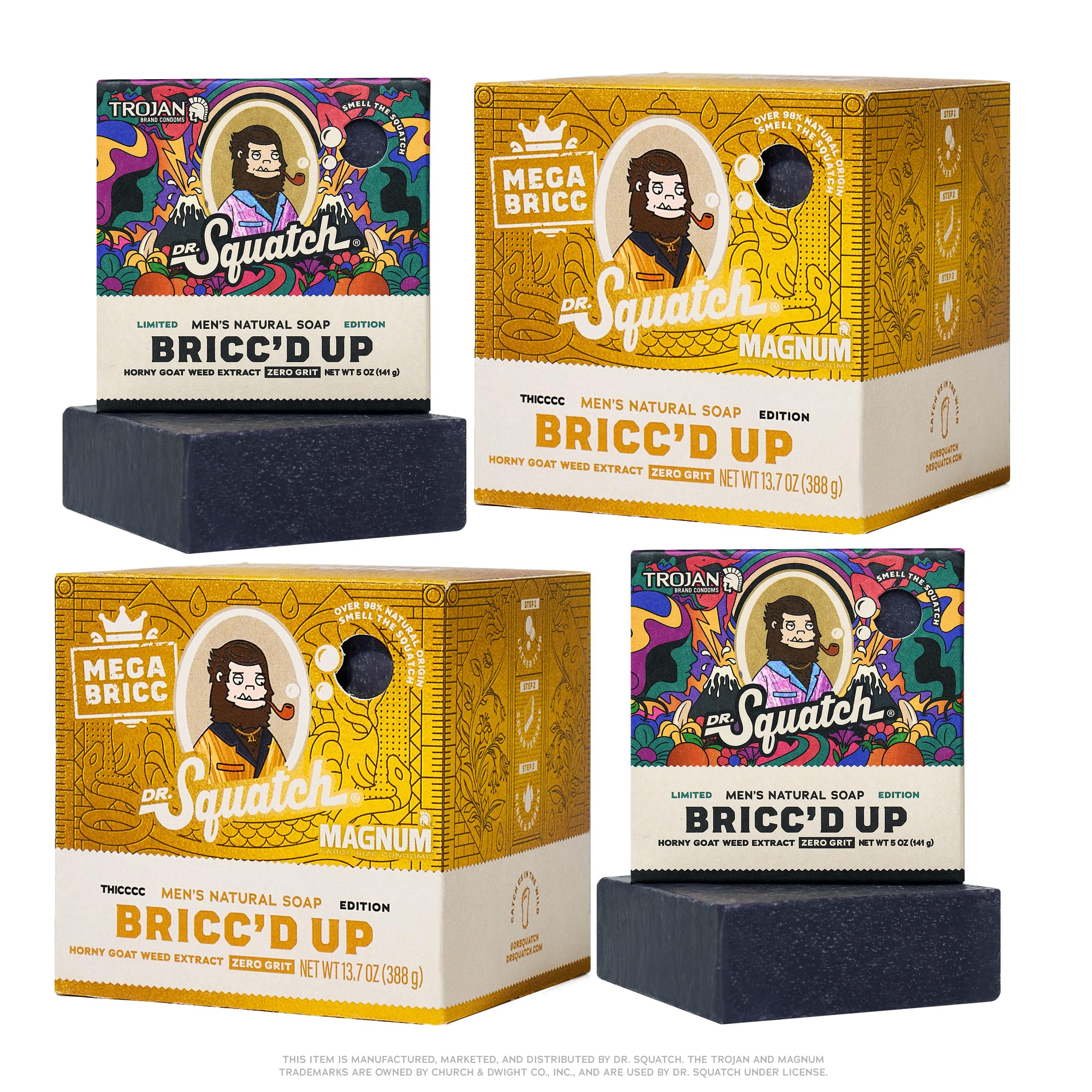 Dr. Squatch Bricc’d Up 5 oz bar soap for a refreshing morning cleanse