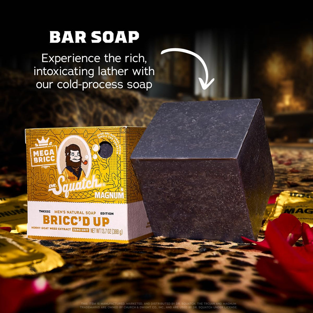 Close-up of rich lather forming on skin with Bricc’d Up soap