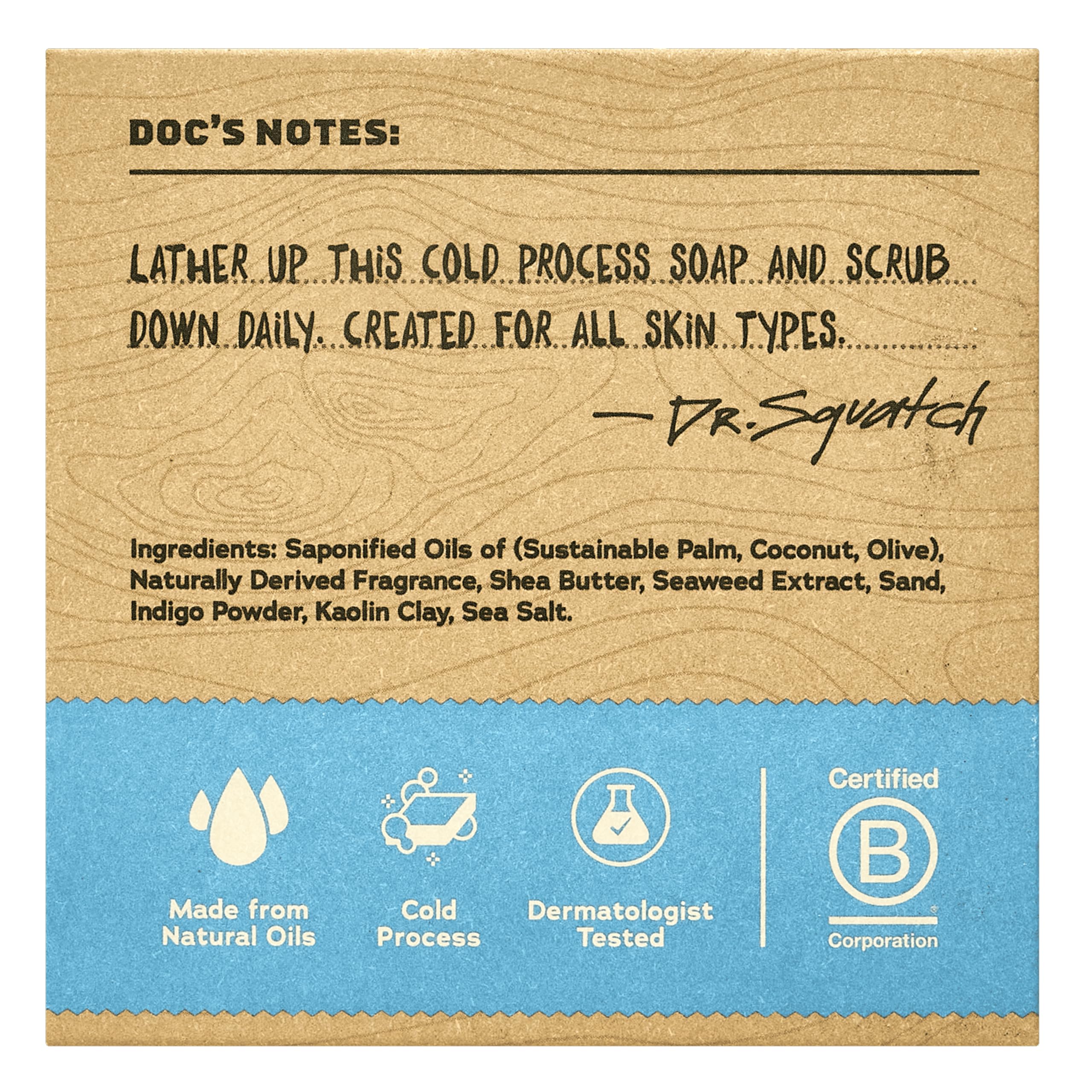 Dr. Squatch Coastal Mist bar soap natural oils for a refreshing daily cleanse
