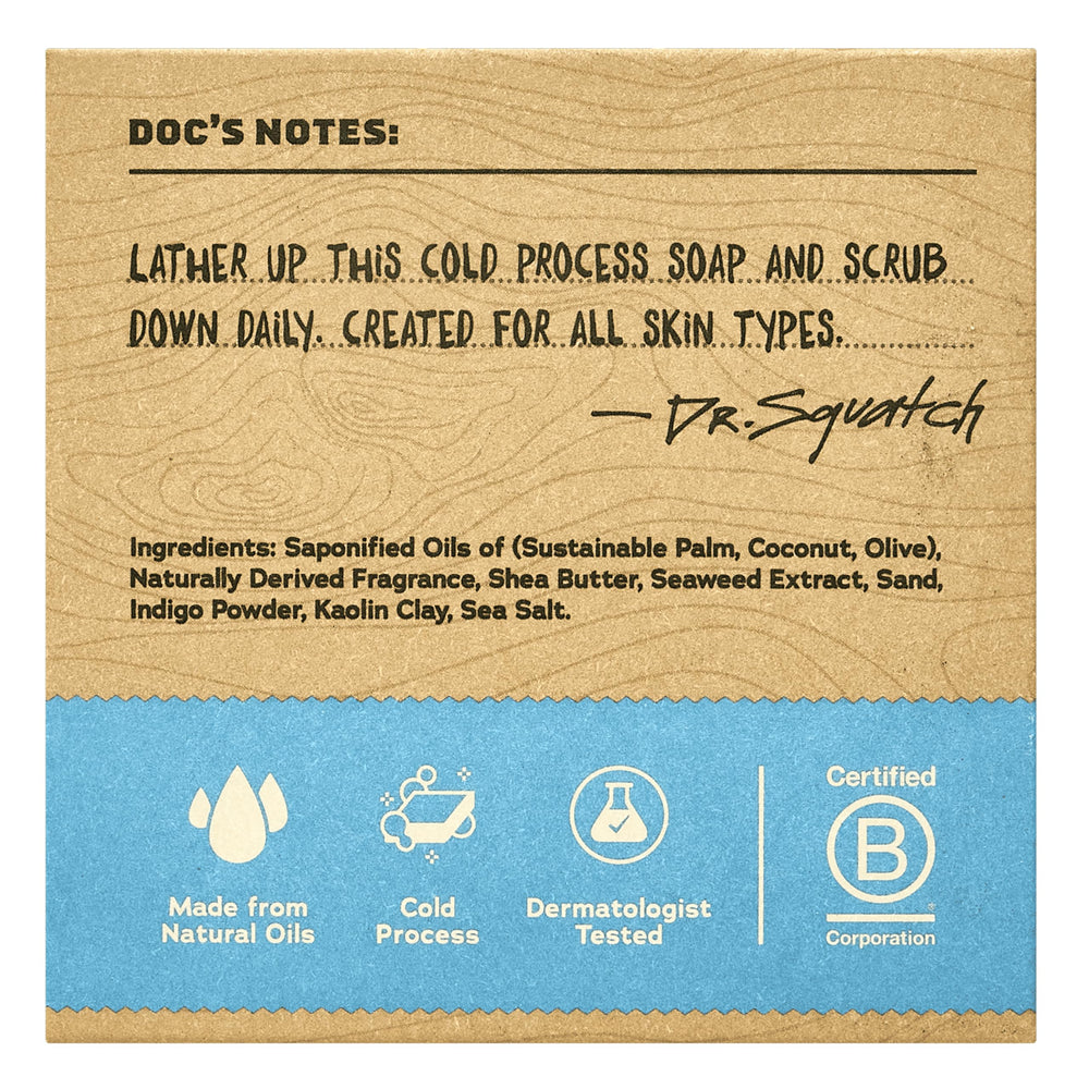 Dr. Squatch Coastal Mist bar soap natural oils for a refreshing daily cleanse