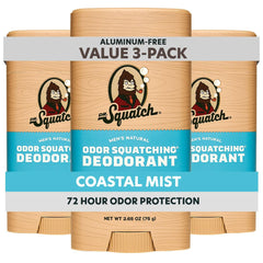 Dr. Squatch Coastal Mist 3-pack front view for all-day odor control.