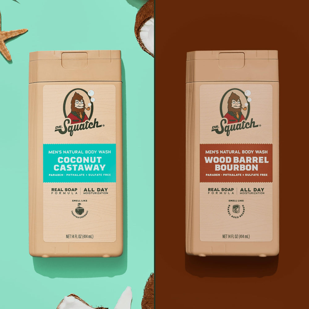 Coconut Castaway label emphasizing natural ingredients and allergen-free formula.
