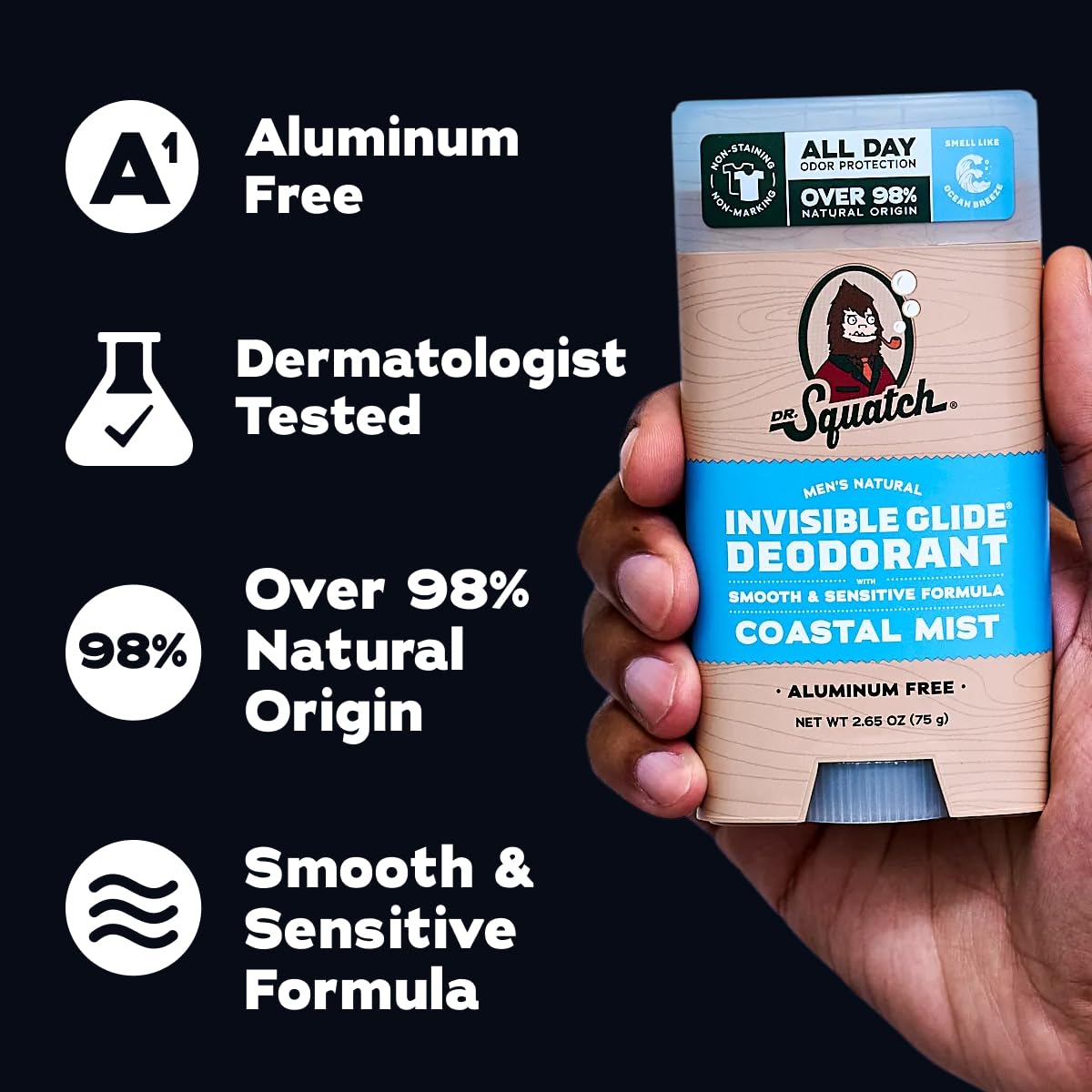 Application shot showing a smooth glide onto underarm skin