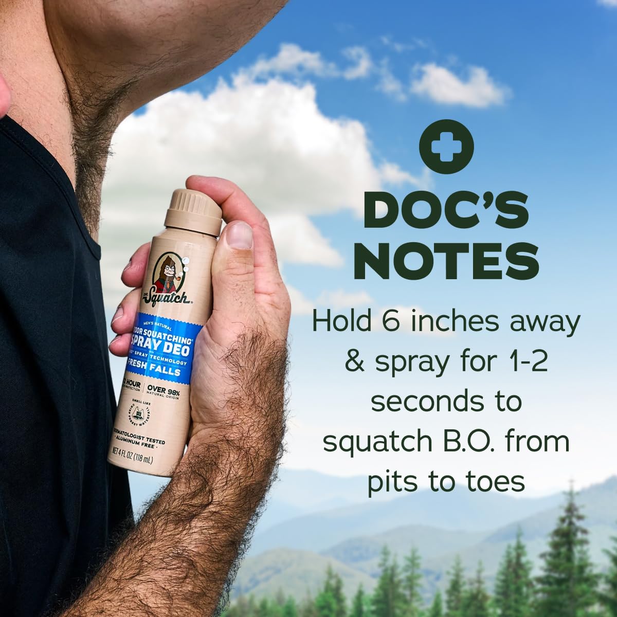 Dr. Squatch dermatologist-tested badge indicating skin-friendly protection