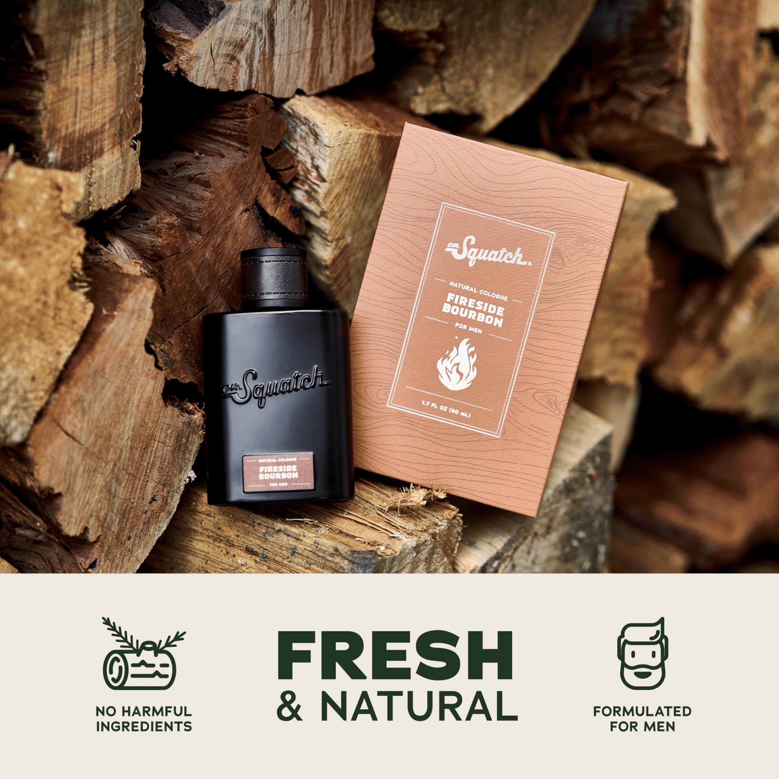 Dr. Squatch packaging highlights Wood Barrel Bourbon inspiration for rugged style