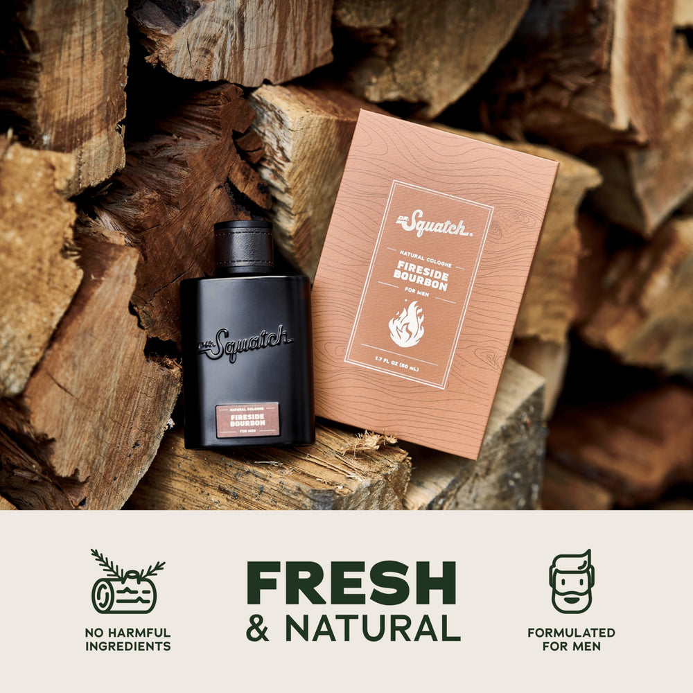 Dr. Squatch packaging highlights Wood Barrel Bourbon inspiration for rugged style
