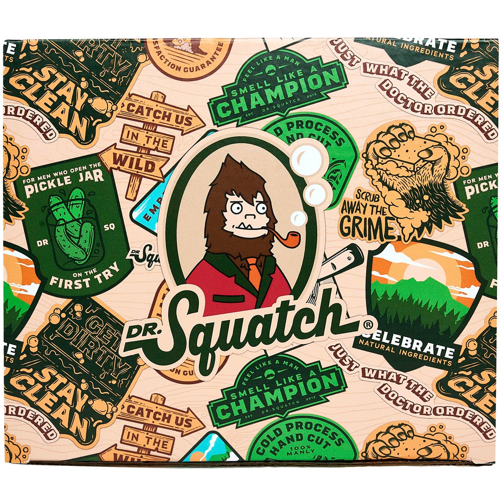 Dr. Squatch Fireside Bourbon Cologne bottle with a rich, woodsy aroma