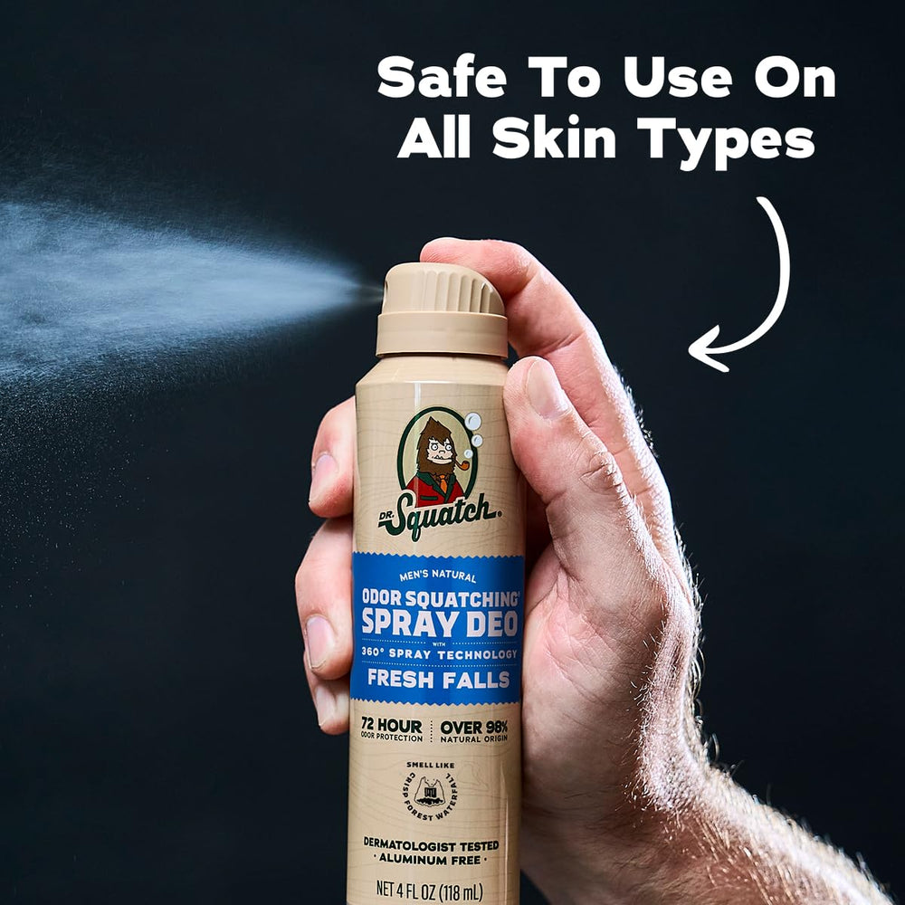 Dr. Squatch Fresh Falls scent graphic with crisp, energizing notes