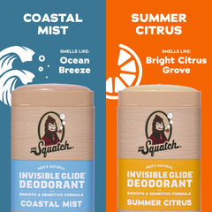 Two pack box display of Dr. Squatch Invisible Glide deodorants