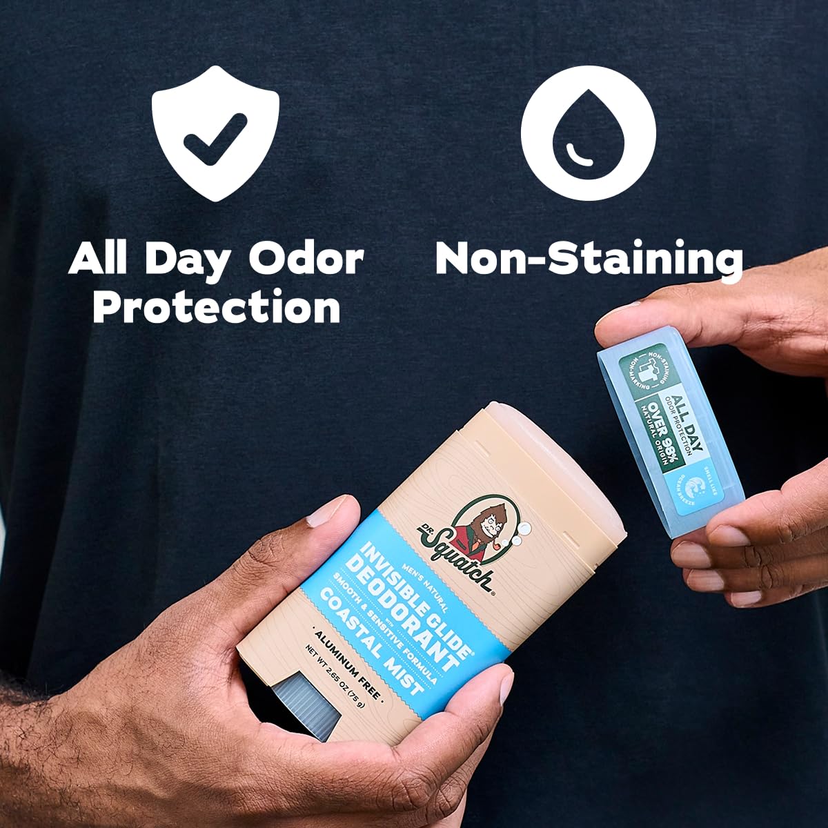 Dr. Squatch Invisible Glide Summer Citrus deodorant with bright notes for confidence