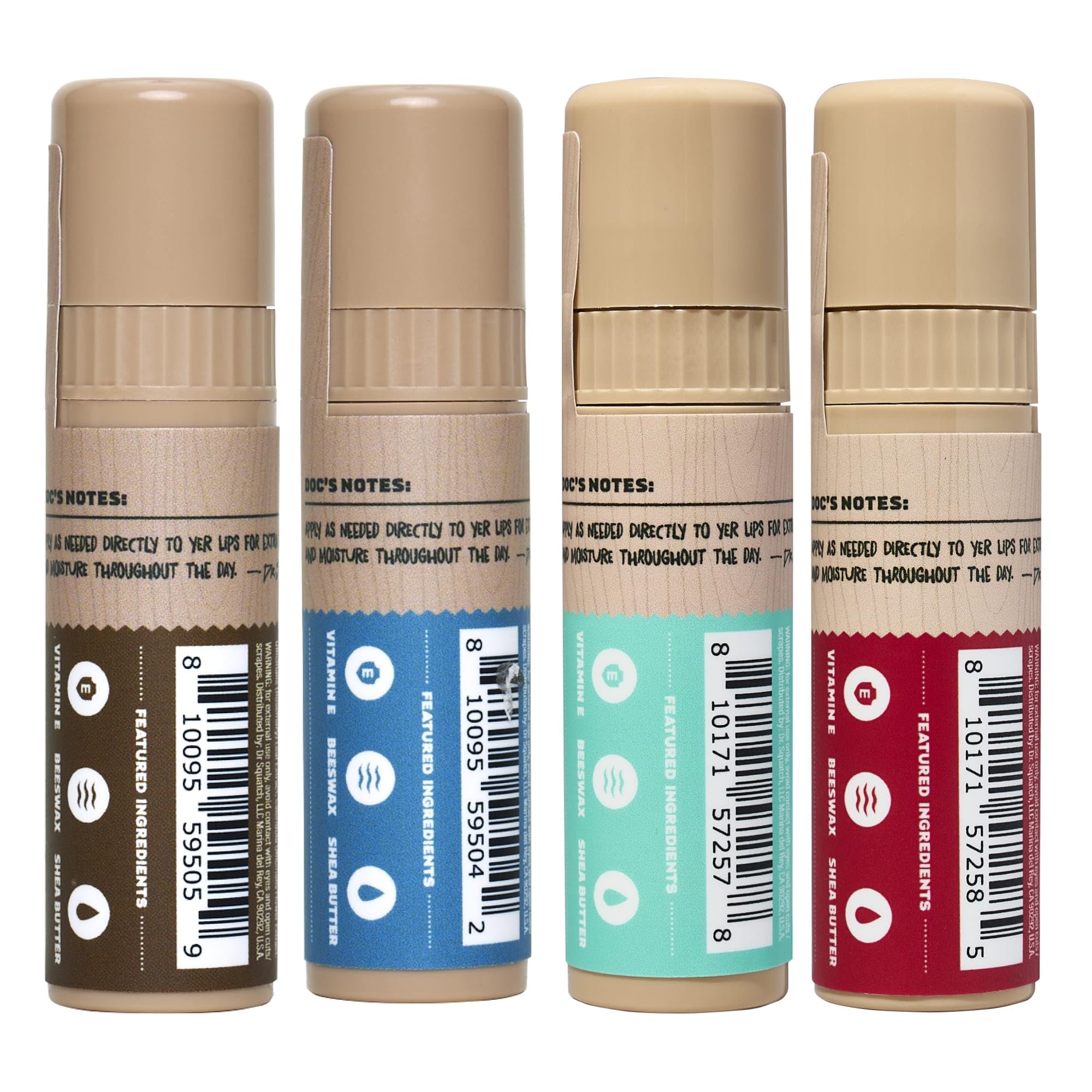 Dr. Squatch lip balm is 65% larger for fewer swipes