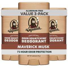 Dr. Squatch Maverick Musk 3-pack deodorant set for everyday confidence