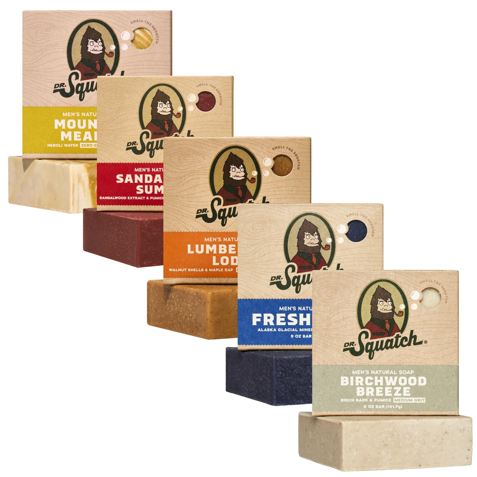 Dr. Squatch Mountain Meadow bar with refreshing lather for a clean, energized morning.