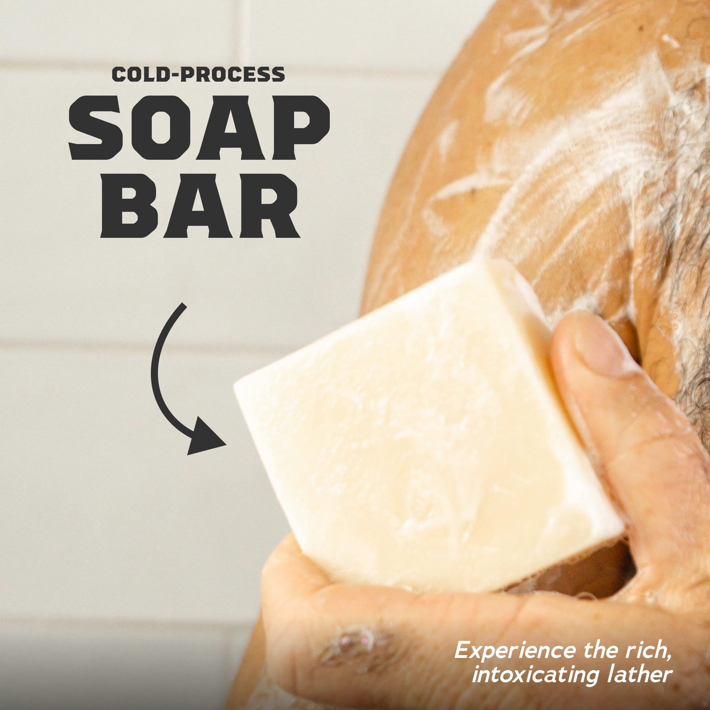 Dr. Squatch Natural Cold Process bar showcasing traditional, nourishing cleansing ingredients.