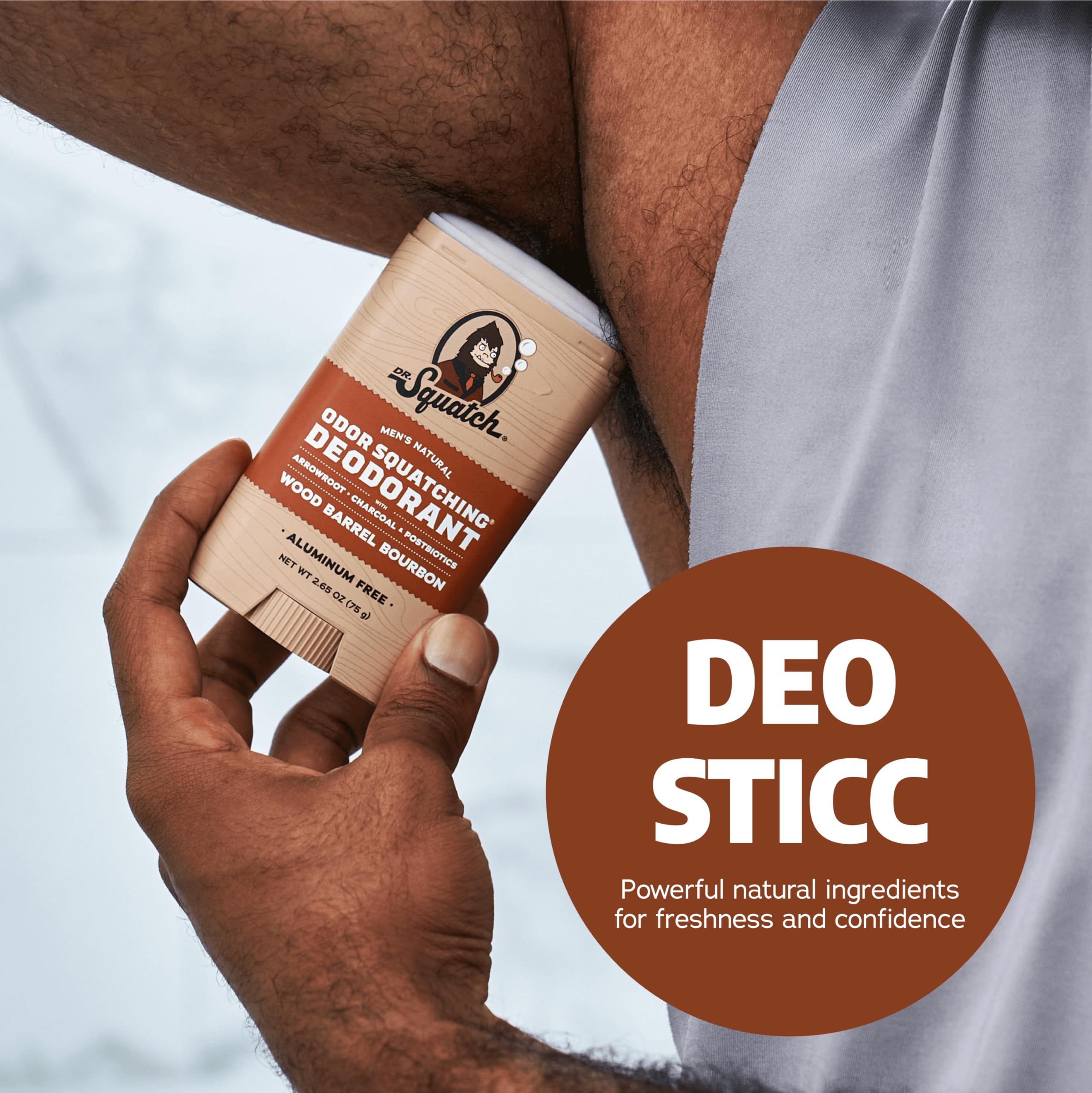 Dr. Squatch natural deodorant application image for daily use