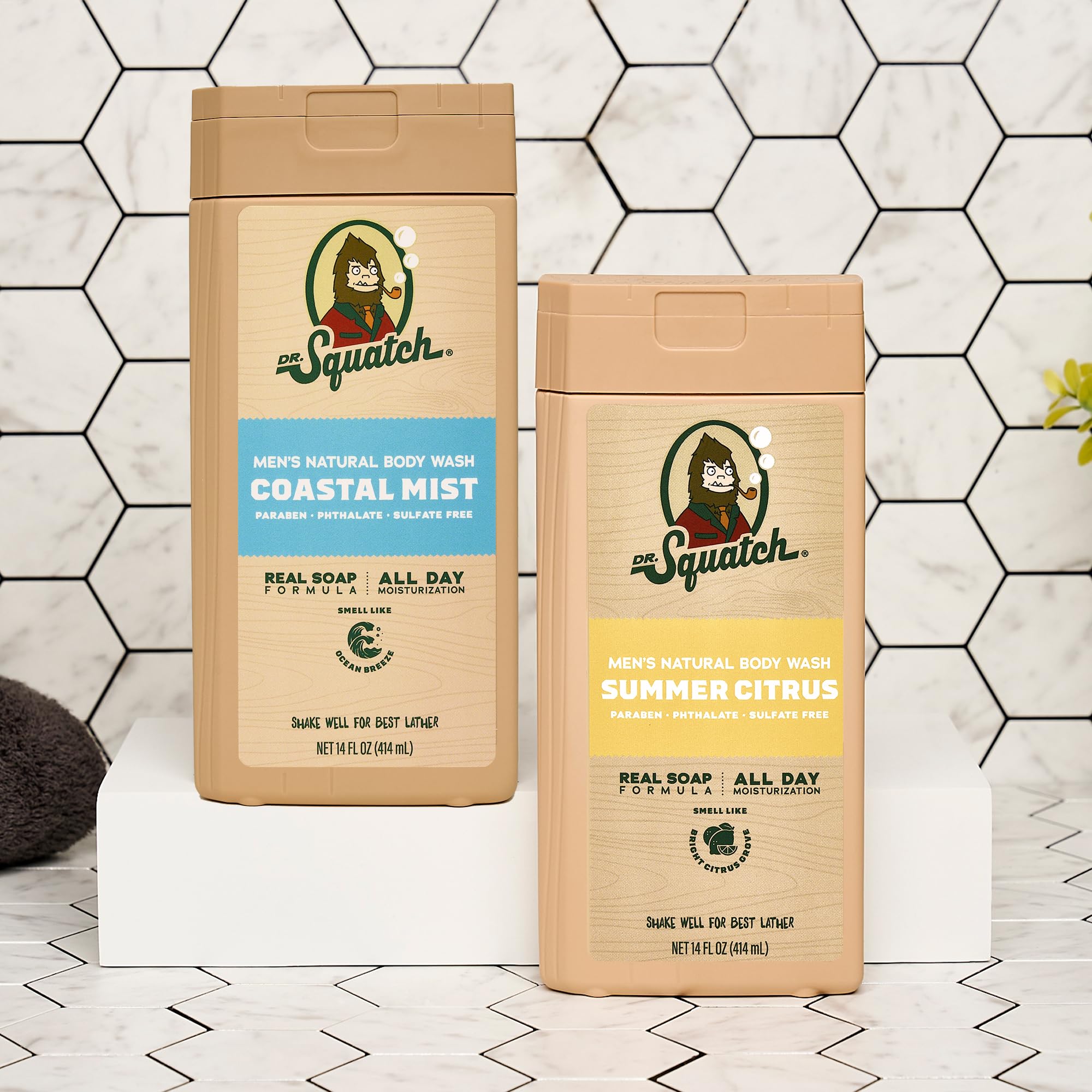 Dr. Squatch natural ingredients hydrate and nourish skin.
