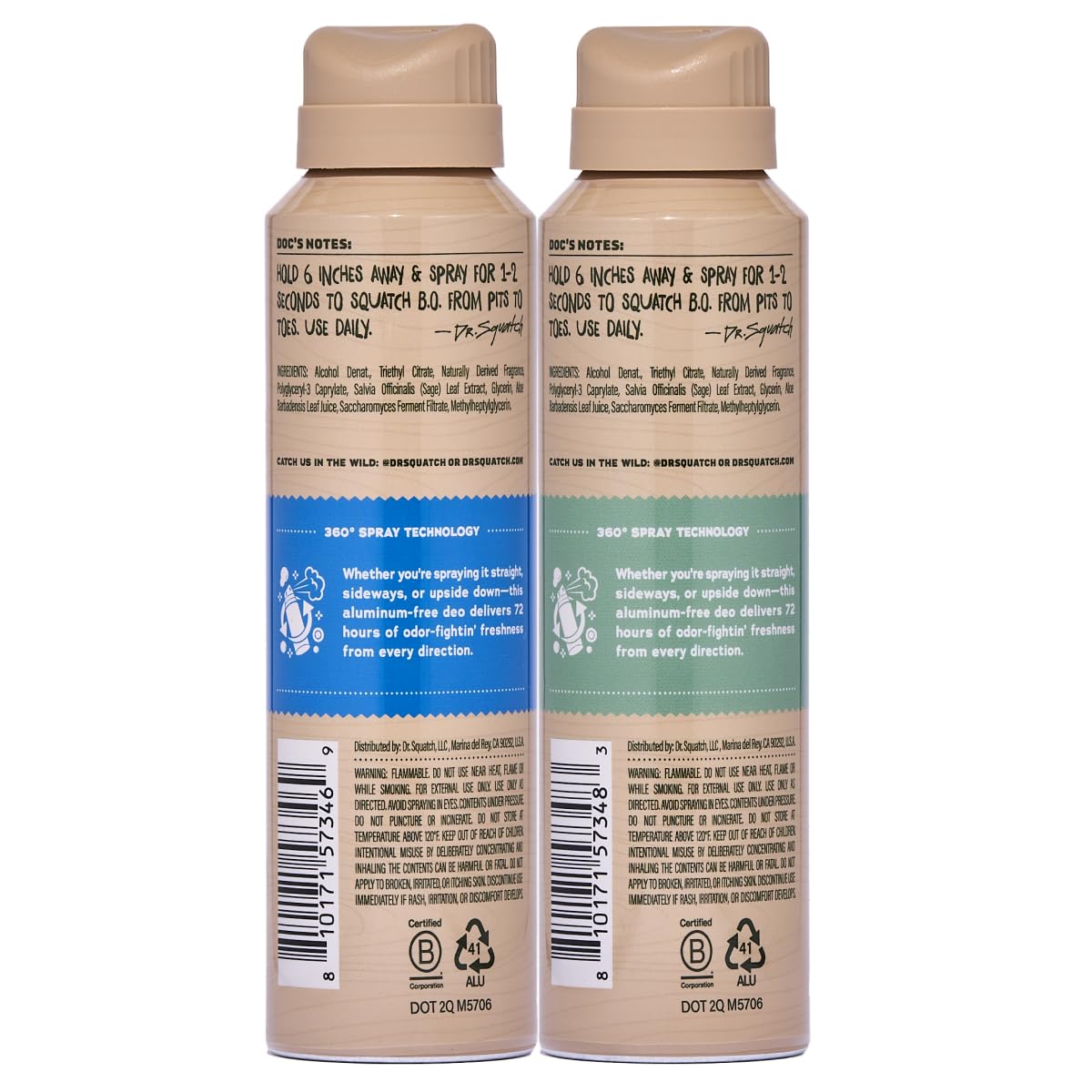 Dr. Squatch natural-origin ingredients seal on packaging