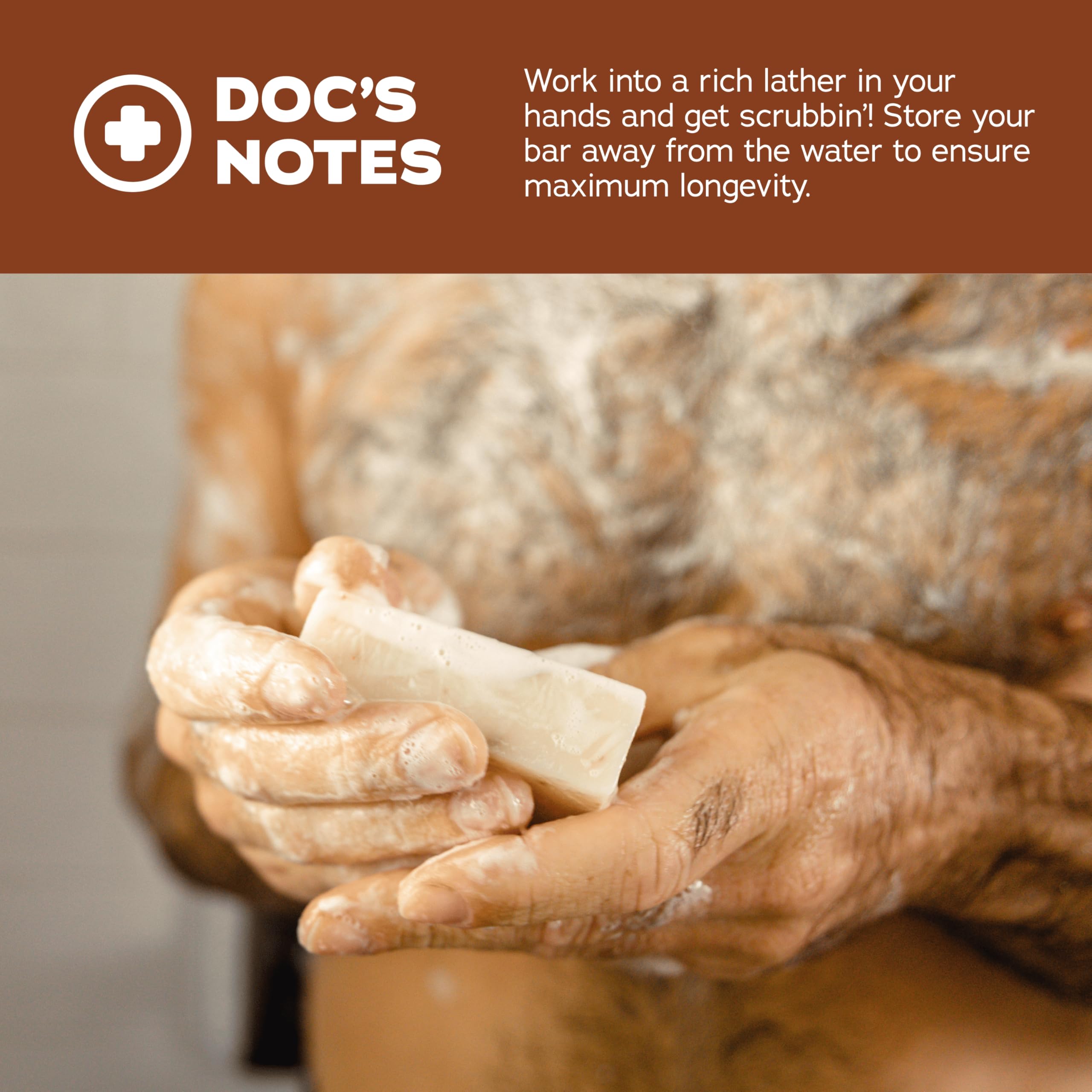 Dr. Squatch badge highlighting no harmful ingredients and clean formula