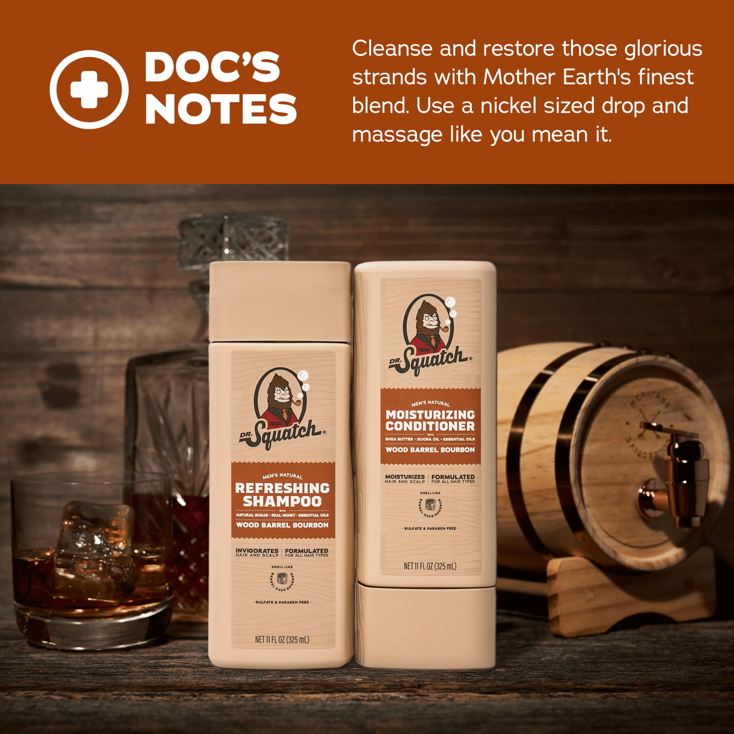 Dr Squatch oat protein supports gentle conditioning for resilient hair