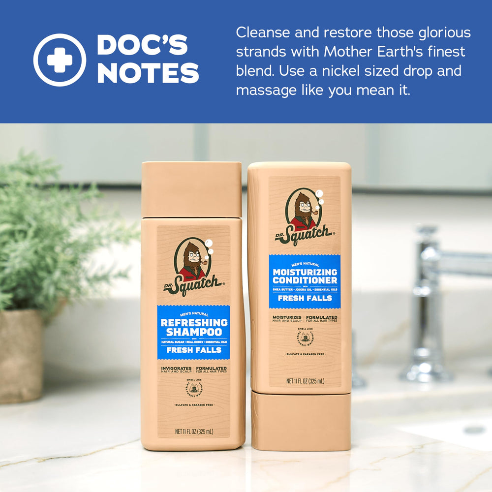 Dr. Squatch oat protein helps strengthen hair fibers.