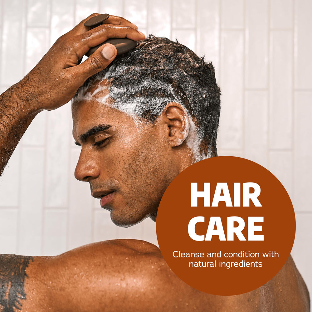 Dr Squatch shea butter provides hydration for soft hair after wash
