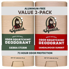 Dr. Squatch Sierra Storm deodorant stick front view for all-day odor protection.