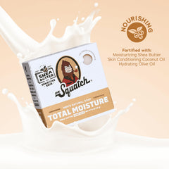 Dr. Squatch Total Moisture bar with shea butter for hydrating cleanse.