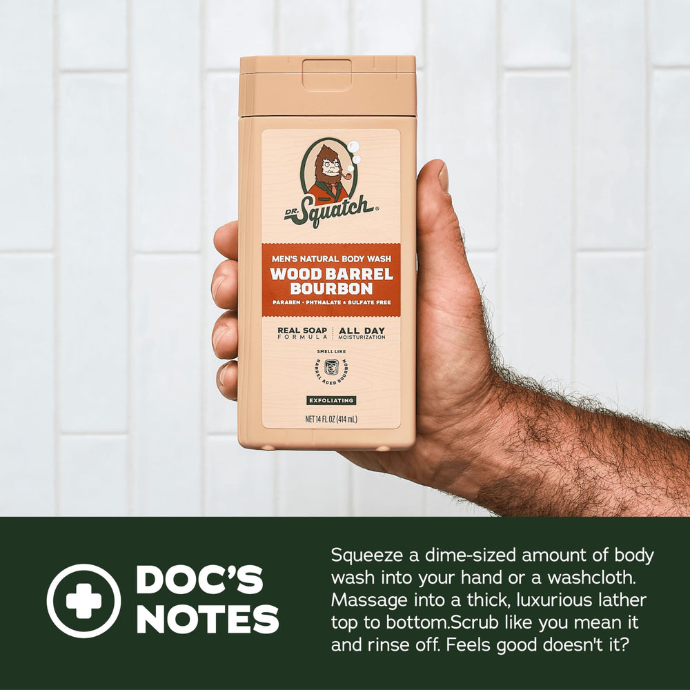Dr. Squatch two-pack front emphasizes value and convenience for busy mornings.
