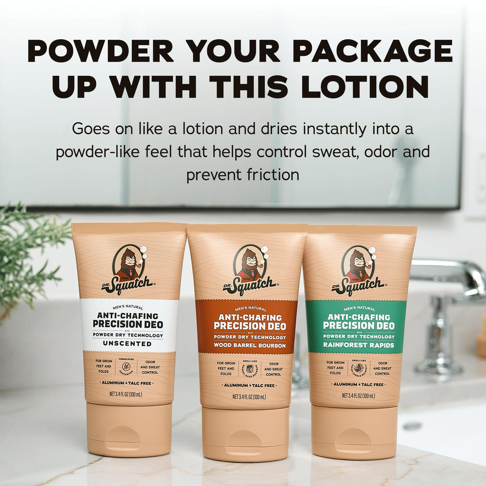 Dr. Squatch Rainforest Rapids quick-drying finish demonstrates mess-free application.