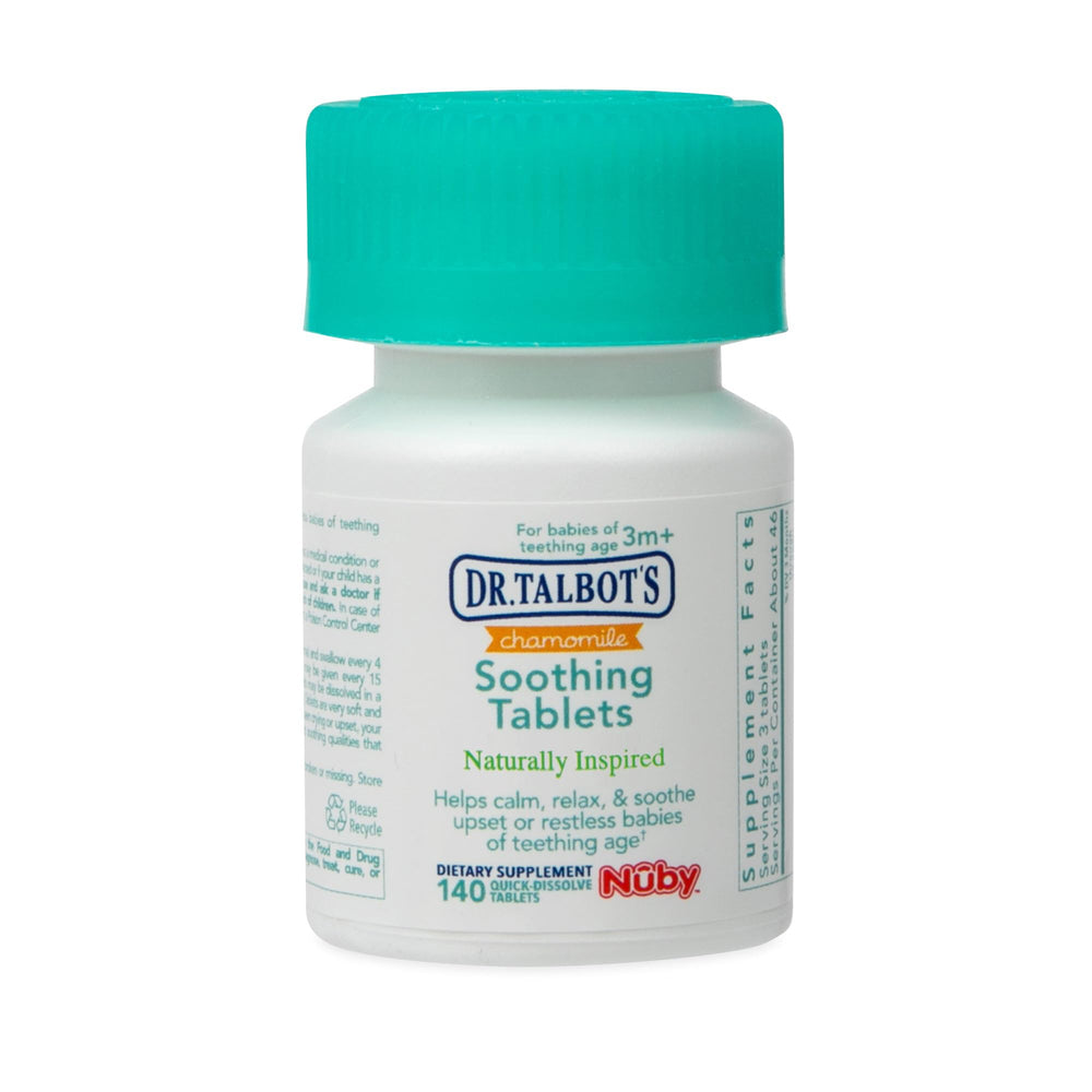 Dr. Talbot's chamomile tablets bottle front with 140-count label