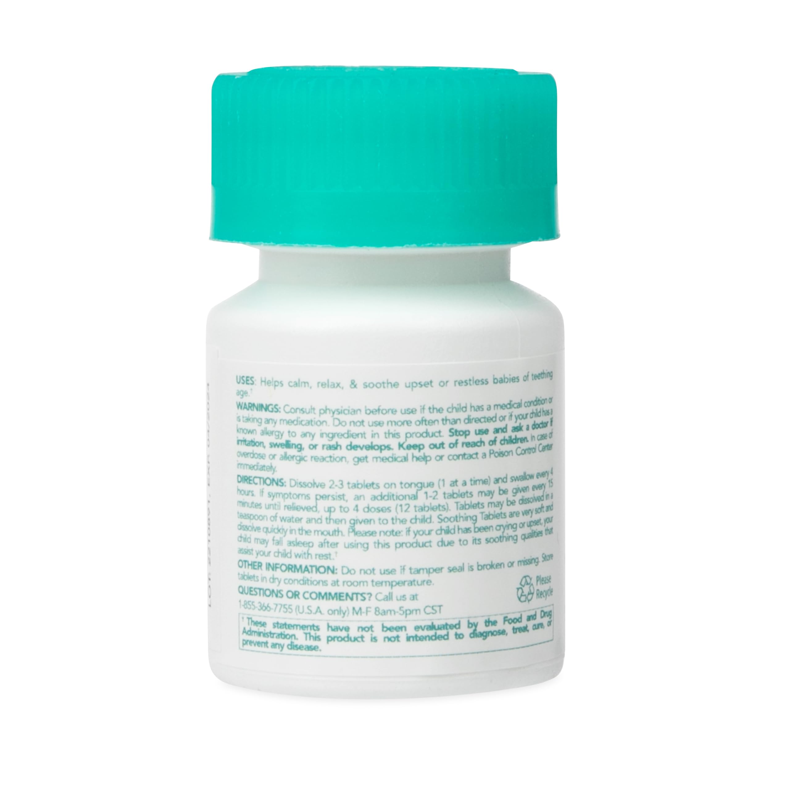 Dr. Talbot's chamomile tablets packaging design emphasizes safety