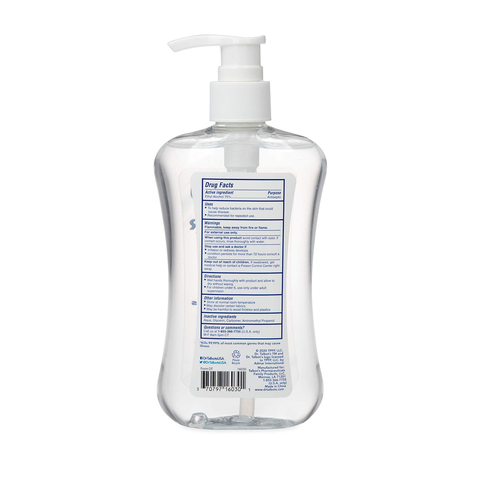Dr. Talbot's gel dispensed from the pump for quick, mess-free use.