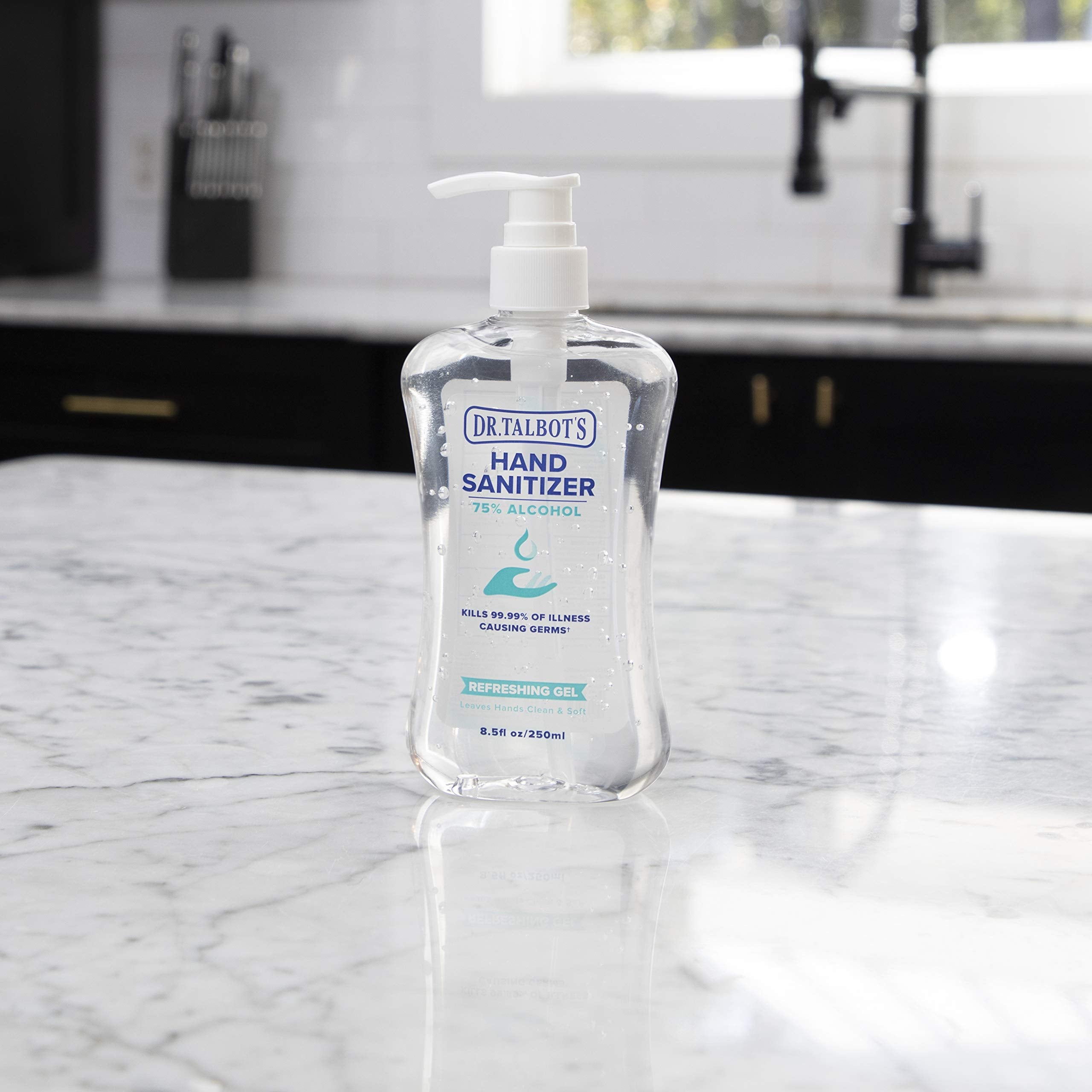 Dr. Talbot's hands feel moisturized after glycerin-infused sanitizer use.