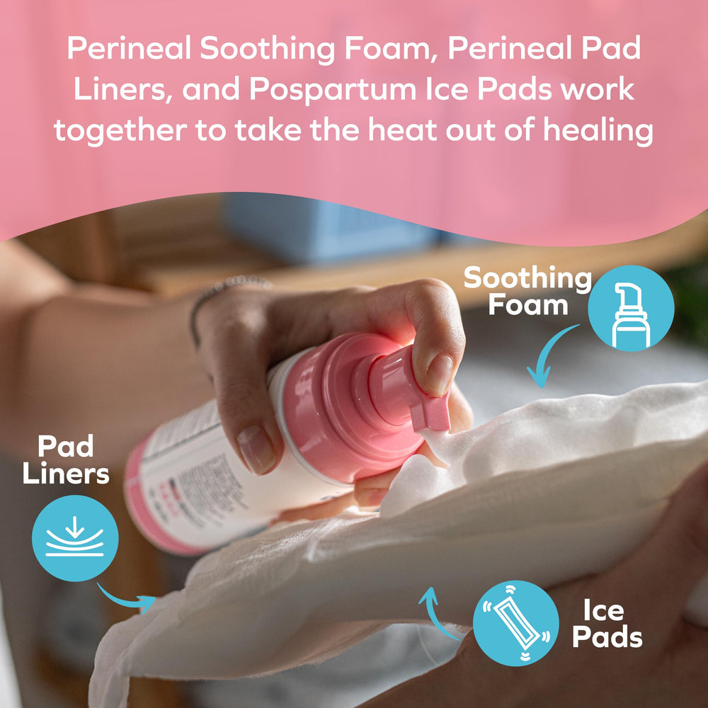 Postpartum Ice Pads as a cooling option alongside the foam.
