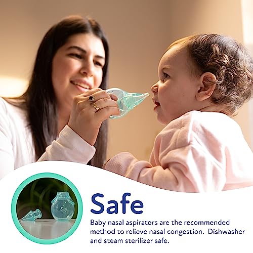 Dr. Talbot's nasal aspirator bulb closeup shows clear silicone for visibility and safety.